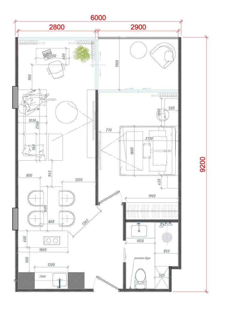 Vega Condiminium планировка 1 комнатной квартиры