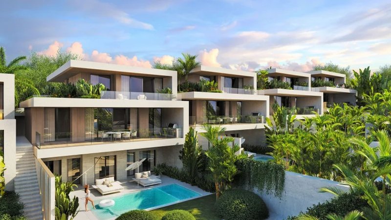 Azure 5-bedroom Three-storey Villa with private pool in Chalong, Phuket at Mutti Family Villas