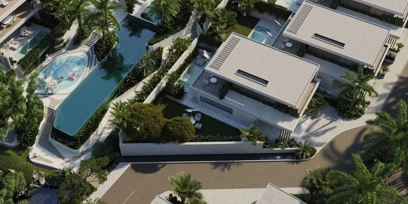 Coral two-storey villa with 3 bedrooms and a swimming pool in Chalong, Phuket in the Mutti Family Villas complex