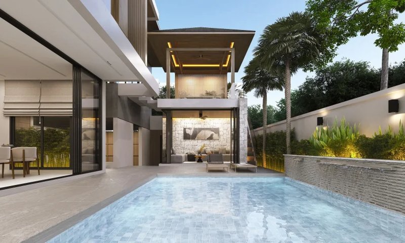 วิลล่าสองชั้น 3 ห้องนอนพร้อมสระว่ายน้ำส่วนตัวในบางเทา,ภูเก็ตที่ดารียาวิลล่าคอมเพล็กซ์