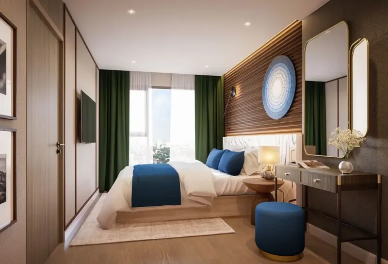 Bedroom of condo in Kathu