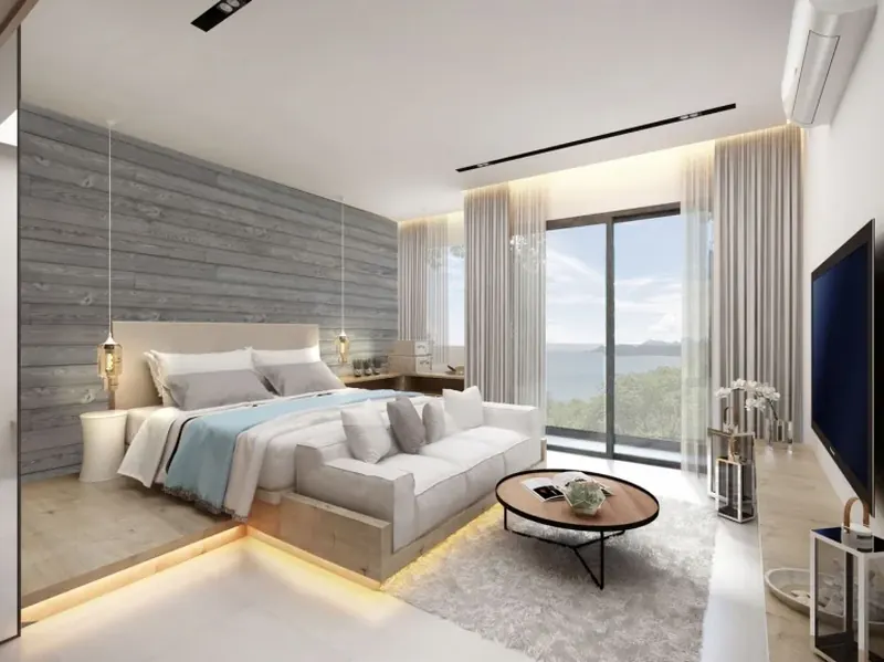 Bedroom of condo in Karon