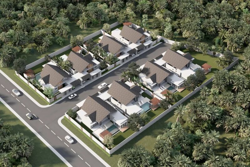 3 Bedroom villa with private pool in Chalong area, Phuket at Avirodha Palai Villa Complex