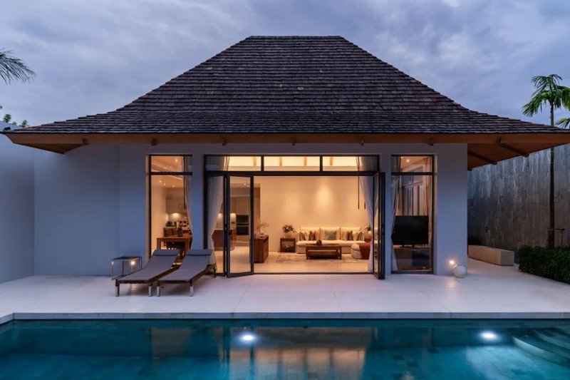 Luxury finished villa with pool in Talang area, Phuket in Anchan Tropicana complex