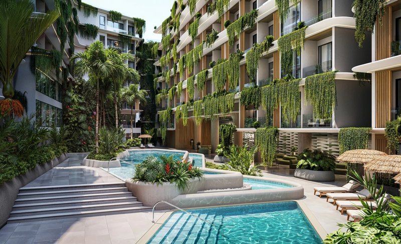 สตูดิโออพาร์ทเมนท์ในที่ซับซ้อนใหม่ใกล้หาดลายัน,ภูเก็ต