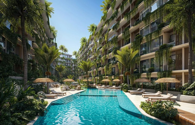 Spacious 1 bedroom apartment in a new complex near Layan Beach, Phuket