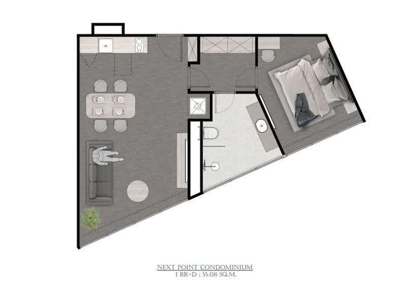 1 Bedroom Apartment in Rawai, Phuket at Next Point Condominium