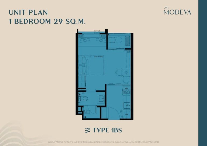 Studio apartment near Bang Tao Beach, Phuket in The Modeva complex