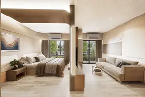 Bedroom of condo in Si Sunthon