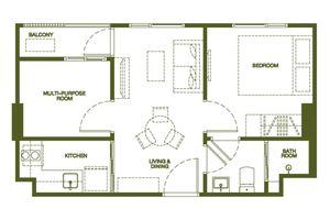 Spacious 1 Bedroom Apartment in Wichit, Phuket at The Base Rise