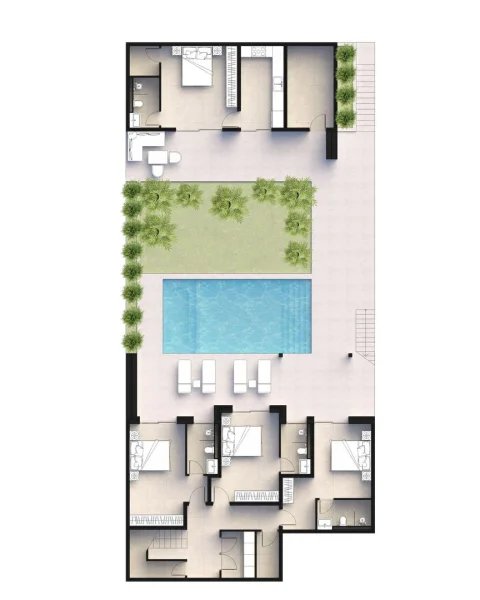 Azure 5-bedroom Three-storey Villa with private pool in Chalong, Phuket at Mutti Family Villas