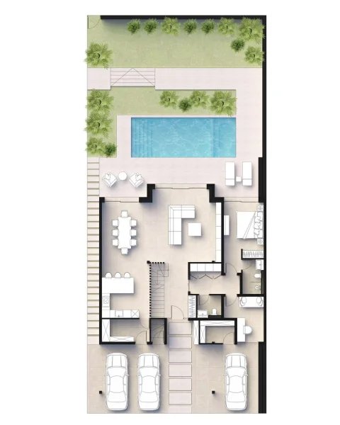 Two-storey villa Breeze with 4 bedrooms and a swimming pool in Chalong area in Mutti Family Villas complex