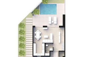 Pearl two-storey villa with 2 bedrooms and a swimming pool in Chalong area, Phuket in Mutti Family Villas complex