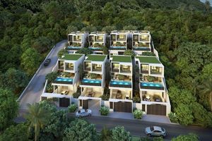 Three-storey villa with panoramic sea views in Mai Khao area, Phuket at Maison Sky Villas