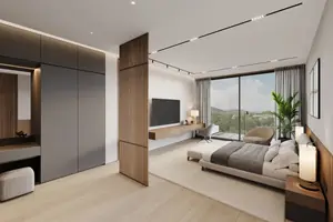 Bedroom of villa in Ко Каео