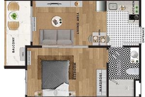 40 sq.m 1-Bedroom Apartment in Nayang district, Phuket in The Title Halo 1