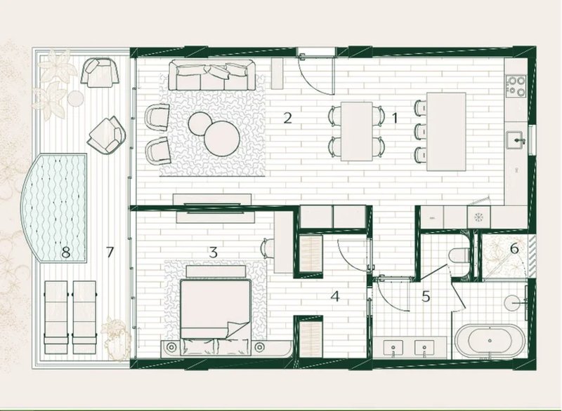 1 Bedroom Apartment with Private pool in Premium condo Hotel near Bang Tao Beach, Phuket in Layan Verde