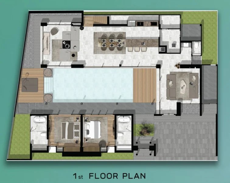 4 Bedroom Villa with Pool in Chalong, Phuket in Kiri Buddha