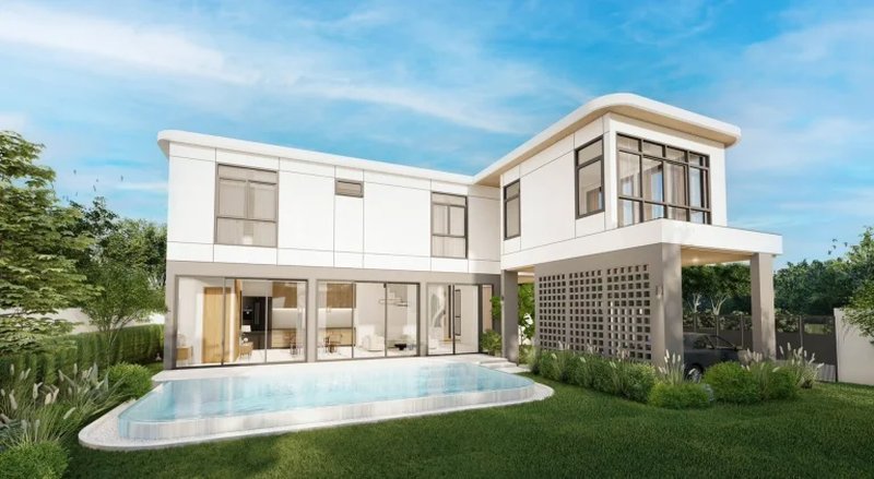 Two-storey 3 bedroom villa with private pool in Chalong, Phuket at NAI Villas Urban