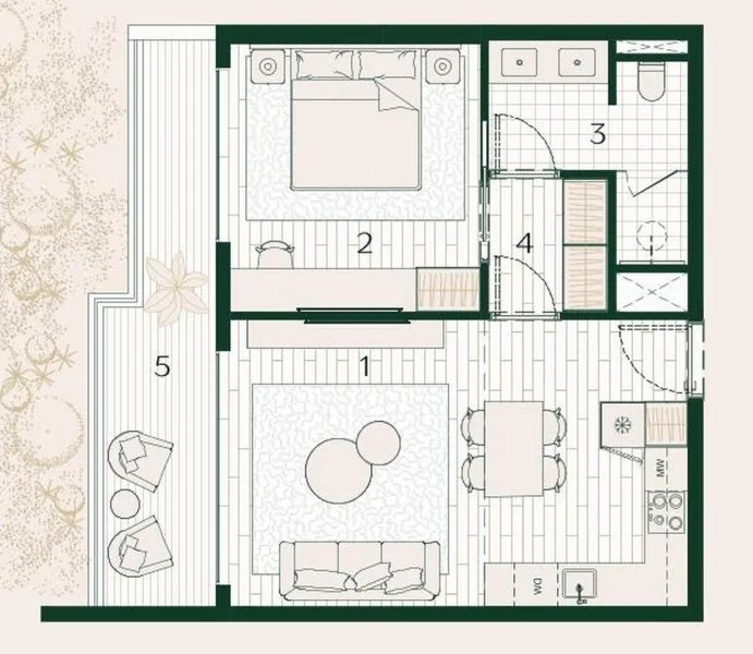 1 Bedroom Apartment near Bang Tao Beach, Phuket in Layan Verde