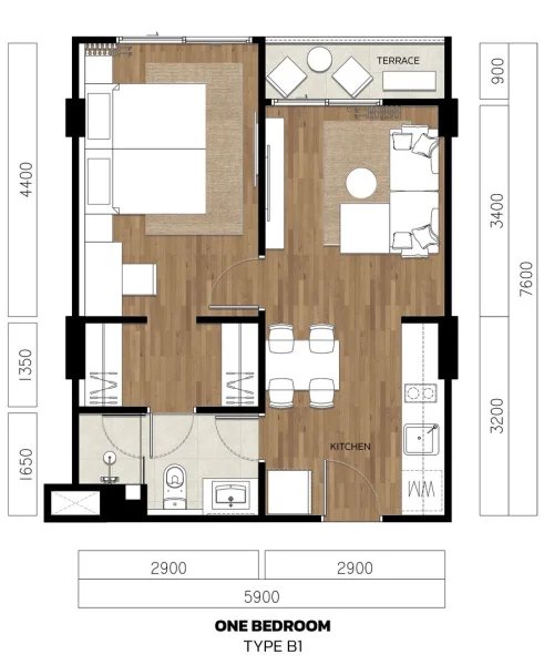 1 Bedroom Apartment in Bang Tao Area, Phuket in Vip TropiKa Complex