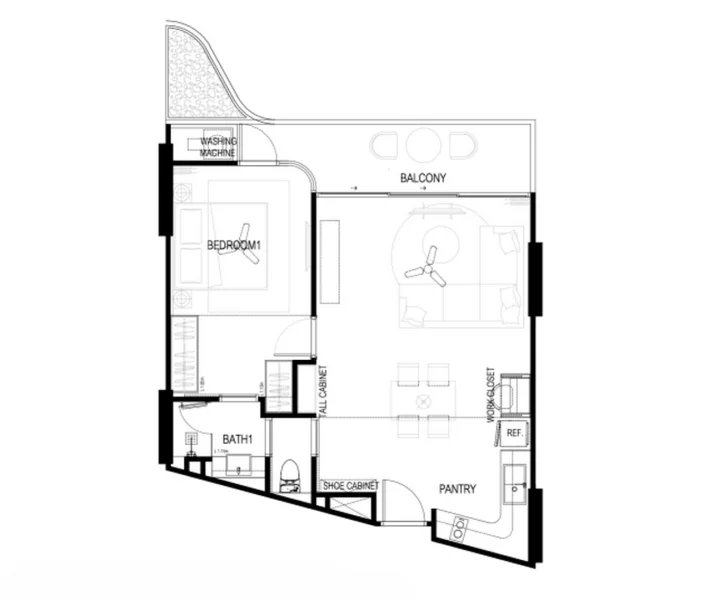 1 Bedroom apartment in Laguna area, Phuket in the new Laguna Golf Residences Hibiscus complex