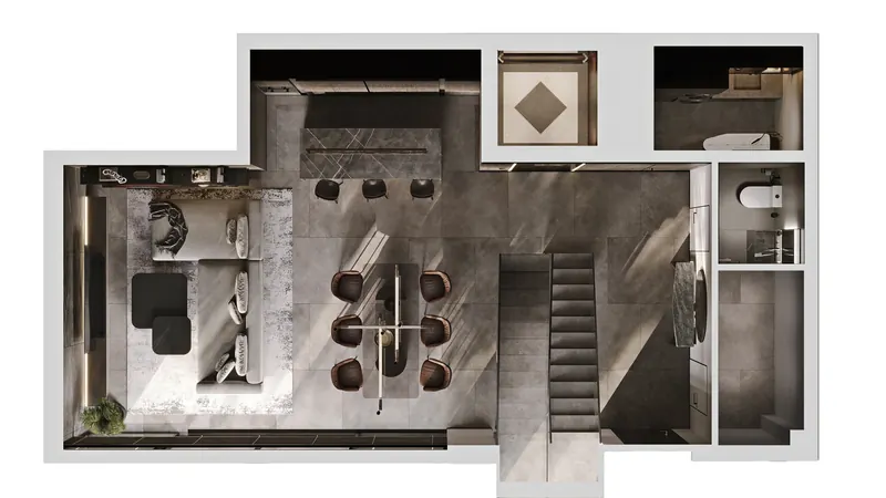 Floor plan of villa in Karon