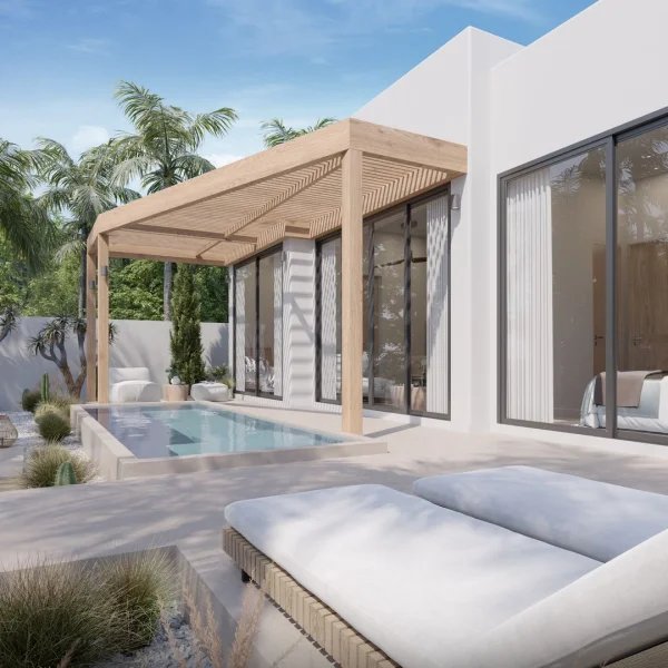 วิลล่า 2 ห้องนอนพร้อมสระว่ายน้ำในถลางภูเก็ตที่ซันไรส์เอสเตท