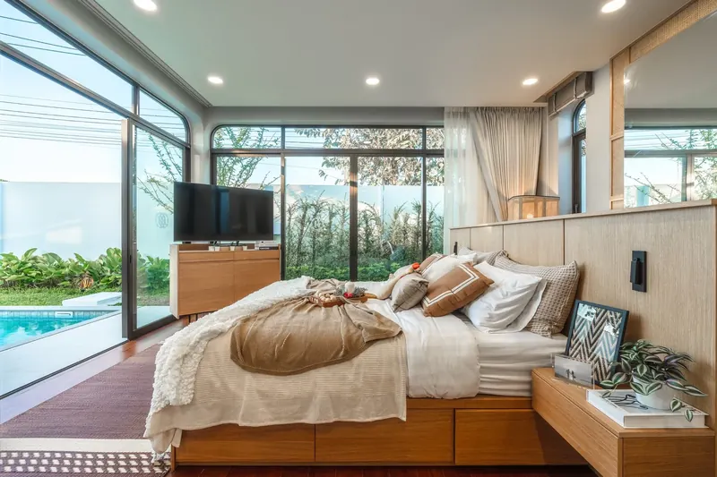 ห้องนอนของวิลล่า ในเทพกระษัตรี
