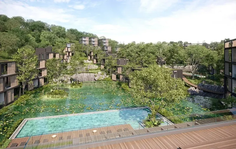 Terrace of condo in Kamala
