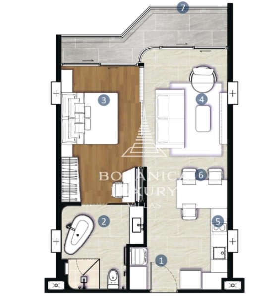 1 Bedroom Apartment in Layan Area, Phuket at Botanica Hythe