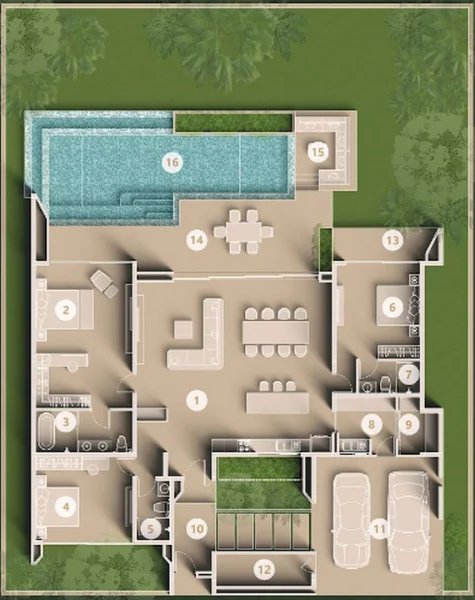 3 Bedroom Villa with pool in Bang Tao area, Phuket at Clover villas