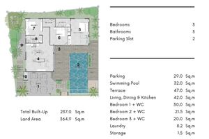 3 Bedroom Villa with Private pool in Rawai, Phuket at Bamboo Garden