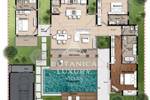 3 Bedroom Villa with pool in Layan area, Phuket in Botanica Lakeside