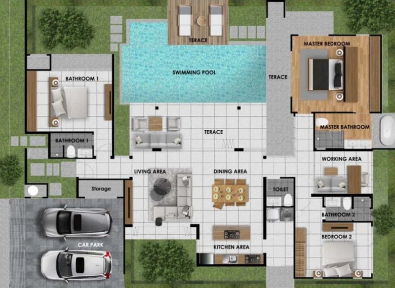 3 Bedroom Villa with pool near Nai Yang Beach, Phuket at Wilawan Luxury Villas