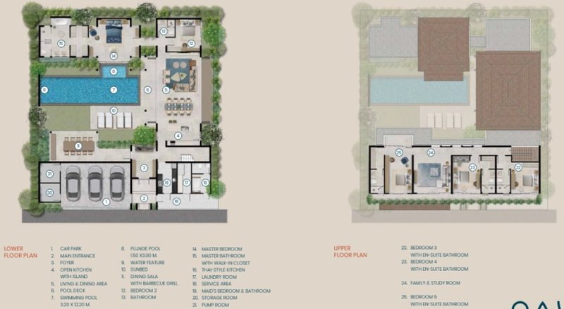 Two-storey villa with private pool near Bang Tao, Phuket at QAV Residence