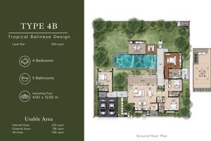 4 bedroom Tropical villa with private pool in Bang Tao area, Phuket at Botanica Forestique