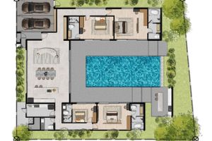 4 Bedroom villa with pool next to the sea in Chalong area, Phuket at Sea Central Villa