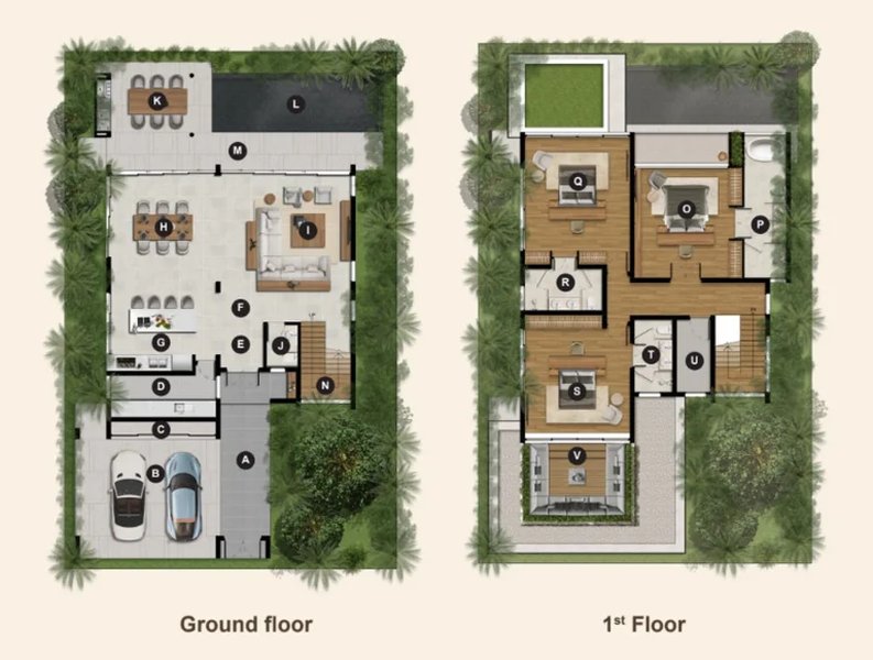 Two-storey 3 bedroom villa with swimming pool in Sakhu area, Phuket in TIARA Saku