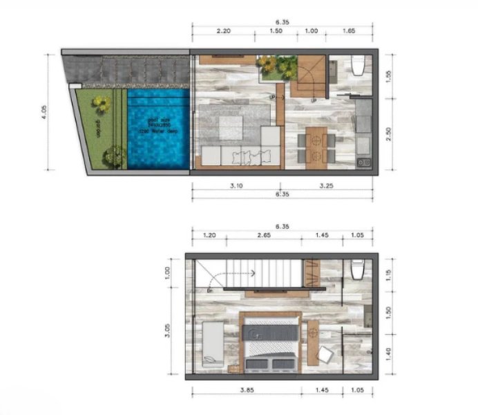 Ready-made townhouse with swimming pool in Laguna area, Phuket in Villoft Zen Living complex