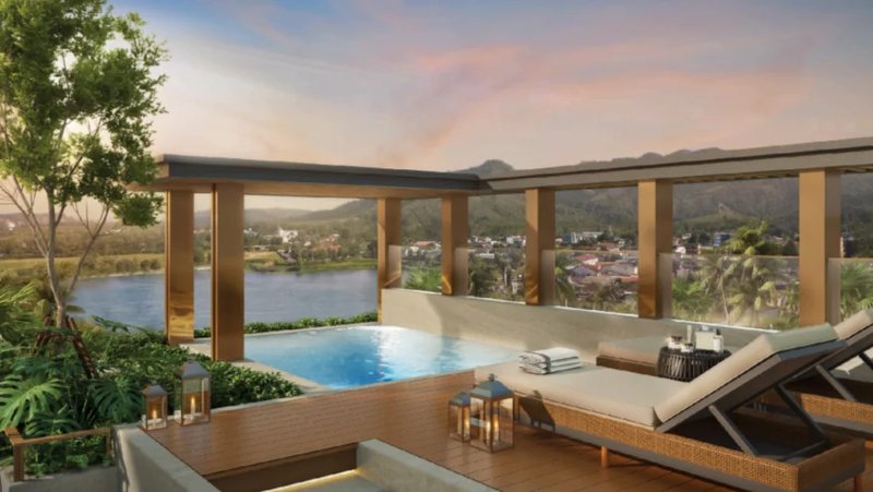 Three-level villa with 4 bedrooms, swimming pool in Laguna area, Phuket in Balco Lagoon Cherngtalay Phuket complex