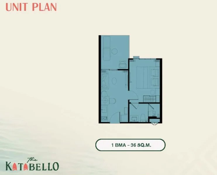 1 Bedroom Apartment near Kata Beach, Phuket at The Katabello Title