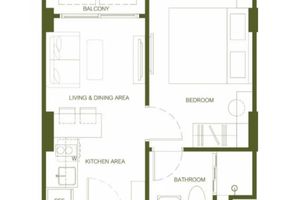 อพาร์ทเมนท์ 1 ห้องนอนใกล้หาดบางเทาและหาดสุรินทร์,ภูเก็ตแอทเรียบายแสนสิริ