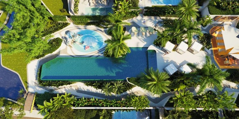 Two-storey villa Breeze with 4 bedrooms and a swimming pool in Chalong area in Mutti Family Villas complex