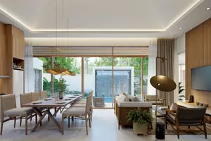 Living room of villa in Chalong