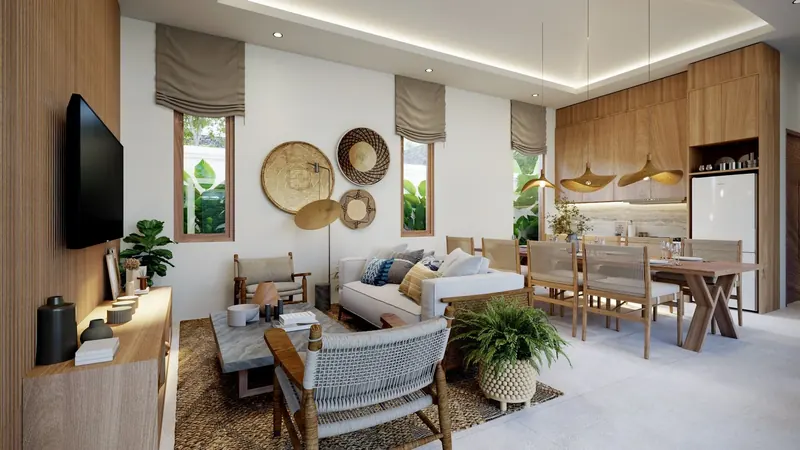 Living room of villa in Chalong