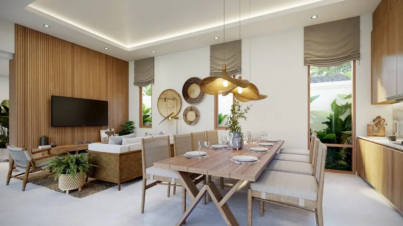Living room of villa in Chalong
