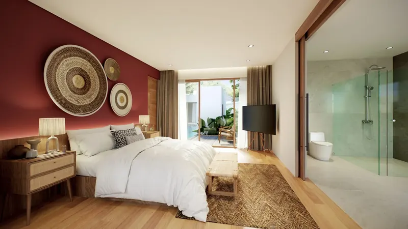 Bedroom of villa in Chalong