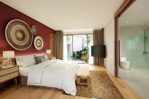 Bedroom of villa in Chalong