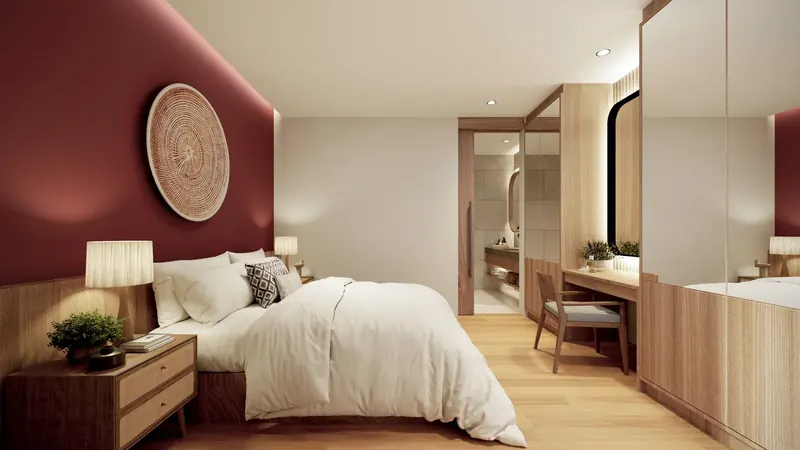 Bedroom of villa in Chalong